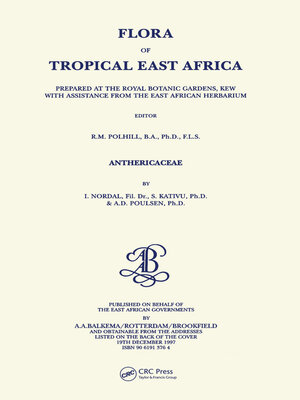cover image of Flora of Tropical East Africa--Anthericaceae (1997)